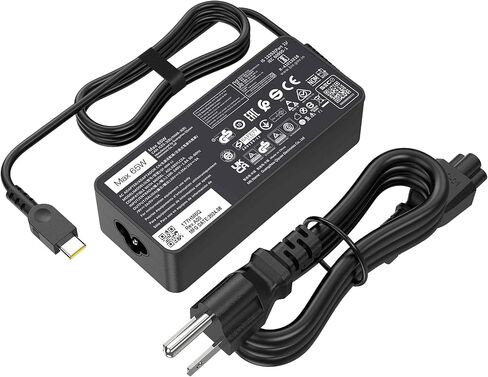 65W LAPTOP USB C Charger for Lenovo ThinkPad X1 X13 Z13 13S E14 L14 E15 T490 E495 لـ Lenovo Lenovo IdeaPad 3 Slim5 5Pro Flex 5 Yoga 7 Slim 7 9i Slim 92 in Kuwait