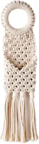 Cabilock Woven Mail Organizer with Storage Pockets Hanging Mail Basket for Wall Boho Door Organizer for Keys Letter Envelope File Boho Woven Tapestry for Narrow Spaces, Bedroom, Entryway, Dorm Decor in Saudi Arabia
