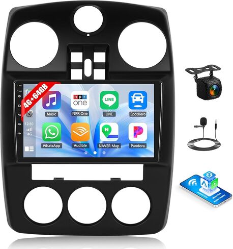 unitopsci 4g+64g Android Car Stereo Radio for Chrysler Pt Cruiser 2006-2010 ، Carplay Android Auto ، Bluetooth 5.0/GPS/WiFi ، in Kuwait