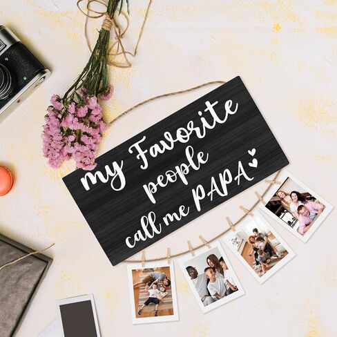 CGBHW Papa Gifts Picture Frame Photo Holder for Wall, Grandpa Gifts, Papa Grandpa Gifts from Grandkids, Best Papa Gifts, My Favorite People Call Me Papa Hanging Photo Display, Grandpa Picture Frame in Saudi Arabia