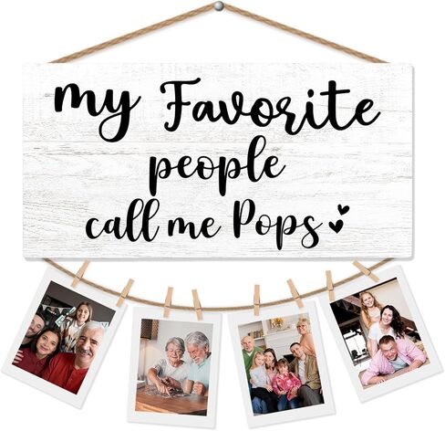 CGBHW Papa Gifts Picture Frame Photo Holder for Wall, Grandpa Gifts, Papa Grandpa Gifts from Grandkids, Best Papa Gifts, My Favorite People Call Me Papa Hanging Photo Display, Grandpa Picture Frame in Saudi Arabia