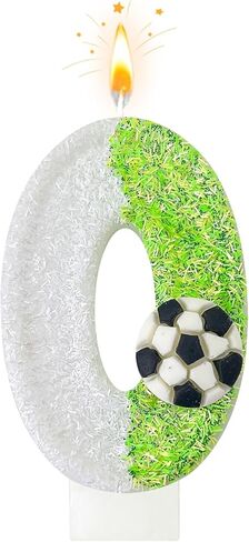 ToowGlow Birthday Candles，Soccer Birthday Decorations，Ideal Girl and boy Cake Toppers, Wedding Cakes, Anniversaries, Party Celebrations, Birthday Decorations (Soccer Candles, 8) in Saudi Arabia