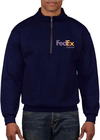 ALLNTRENDS Adult Zip Collar Sweatshirt FedEx Embroidered Top fedex ground apparel in Saudi Arabia