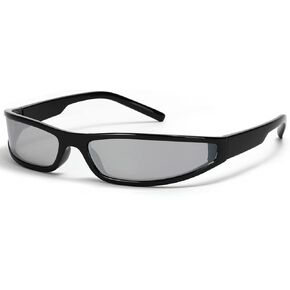 TIGA VINTA نظارة شمسية مستقبلية ملفوفة حول الرجال والنساء نظارات عصرية ضيقة بإطار مربع على طراز العصابات in Kuwait