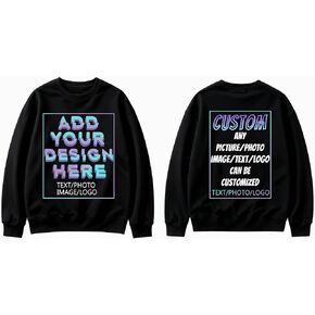 Civikyle مخصص Crewneck البلوز إضافة النص الخاص بك والصورة للجنسين مخصص البلوز للرجال النساء طاقم الرقبة البلوز in Saudi Arabia