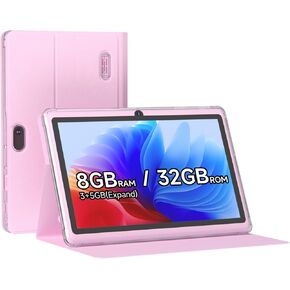 7 inch Android Tablet, 7 inch HD IPS Touchscreent, Quad-Core, 4GB RAM 32GB ROM 1TB Expand, 2MP + 5MP Dual Camera, WiFi 6 Bluetooth 3000 mAh Battery Tab Tablet with Case. in Kuwait