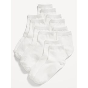 Old Navy Quarter-Crew Socks 6-Pack for Girls - White in Saudi Arabia