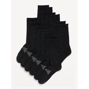 Old Navy Gender-Neutral Crew Go-Dry Socks 6-Pack for Kids - BlackJack in Saudi Arabia