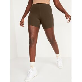 Old Navy High-Waisted Jersey Biker Shorts -- 6-inch inseam - Dark Walnut in Kuwait