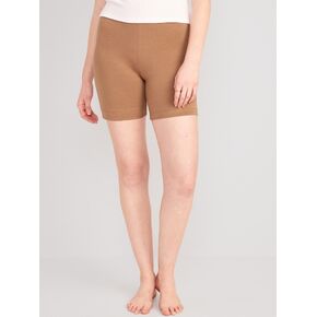 Old Navy High-Waisted Jersey Biker Shorts -- 6-inch inseam - Cocoa Mocha in Kuwait