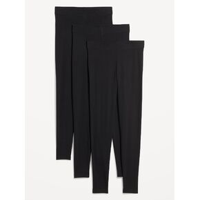 Old Navy High-Waisted Fashion Layering Leggings 3-Pack - Black Jack in Kuwait