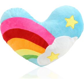 وسادة على شكل قلب من zhidiloveyou لعبة ناعمة محشوة على شكل قلب قوس قزح، مقاس 43.18 سم × 30.48 سم (نجمة) in Kuwait
