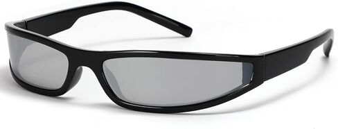 TIGA VINTA نظارة شمسية مستقبلية ملفوفة حول الرجال والنساء نظارات عصرية ضيقة بإطار مربع على طراز العصابات in Kuwait