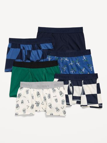 Old Navy Boxer-Briefs Underwear 6-Pack for Boys - Multi Check in Kuwait