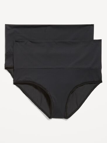 Old Navy Maternity 2-Pack Rollover Panel No-Show Hipster Underwear - Black Jack in Saudi Arabia