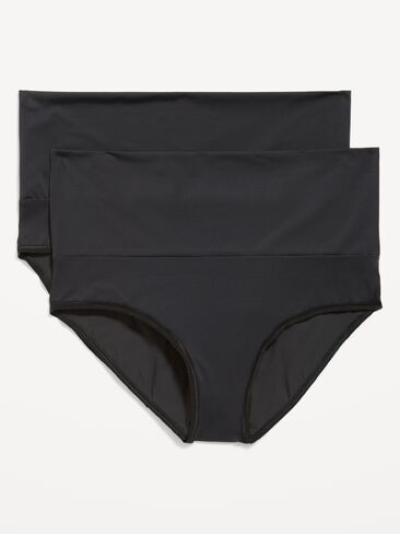 Old Navy Maternity 2-Pack Rollover Panel No-Show Hipster Underwear - Black Jack in Saudi Arabia