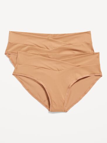 Old Navy Maternity Low-Rise No-Show Bikini Underwear 2-Pack - Frappe in Saudi Arabia