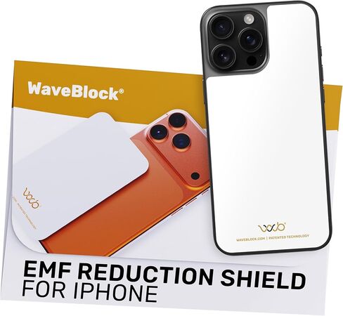 مانع الضرر لجهاز iPhone 14/14 Pro | ملصق 5G لخفض الدرع | تم اختباره في مختبر معتمد من لجنة الاتصالات الفيدرالية (FCC) | ملصق WaveBlock iProtect لـ iPhone | صنع في الولايات المتحدة in Kuwait