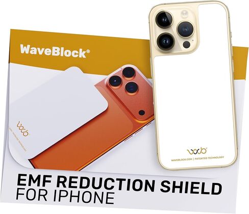 مانع الضرر لجهاز iPhone 14/14 Pro | ملصق 5G لخفض الدرع | تم اختباره في مختبر معتمد من لجنة الاتصالات الفيدرالية (FCC) | ملصق WaveBlock iProtect لـ iPhone | صنع في الولايات المتحدة in Kuwait