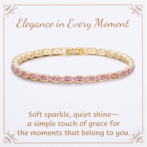 MIXJOY Classic Tennis Bracelet for Women, Timeless Cubic Zirconia Link Bracelets for Mom Daughter Birthday Mothers Day in Saudi Arabia