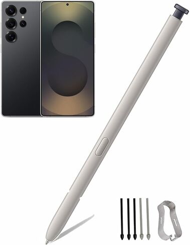 Galaxy S25 Ultra S Pen (4096 Pressure Sensor) Replacement for Samsung Galaxy S25 Ultra 5G Touch Stylus Pen, S25 S Pen + Replacement Tips/Nibs (Black) in Kuwait