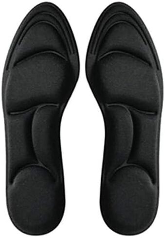 3 Pairs 5D Memory Foam Shoe Insoles for Men and Women with High Arch Support, Soft Elastic Breathable Insoles for Comfort No Crease, Barefoot-Friendly Shoe Insoles (Pink, M【US W：5-9】) in Saudi Arabia