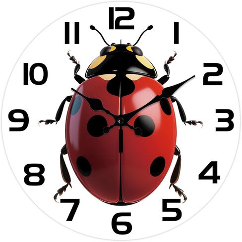 CHGCRAFT نظرة خاطفة الكلب ساعة الحائط 12 بوصة الكلب ساعة ضوء اللون الخشب مجلس الساعات الزخرفية المستديرة لغرفة النوم غرفة المعيشة المطبخ مكتب in Saudi Arabia
