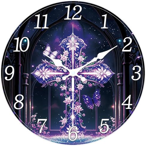 CHGCRAFT نظرة خاطفة الكلب ساعة الحائط 12 بوصة الكلب ساعة ضوء اللون الخشب مجلس الساعات الزخرفية المستديرة لغرفة النوم غرفة المعيشة المطبخ مكتب in Saudi Arabia