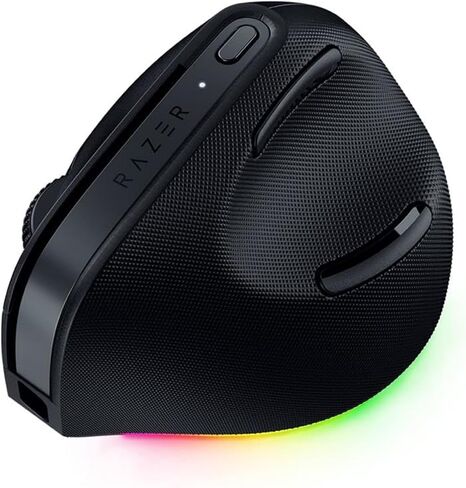 Razer Pro Click V2 Mouse Wireless Mouse: 6 زر تصميم مريح - واحد نقرة AI موجه - عمر بطارية طويل - اتصال متعدد الجهاز عبر 2.4 جيجا هرتز أو Bluetooth أو USB C الوضع السلكي - Chroma RGB in Kuwait
