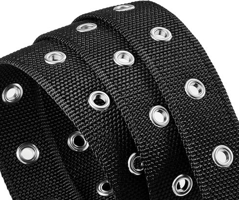 Drizzte Plus Size Belts 39 to 63'' Womens Ladies Black Grommet Belt Nylon Prong Belts in Saudi Arabia