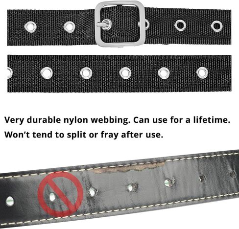 Drizzte Plus Size Belts 39 to 63'' Womens Ladies Black Grommet Belt Nylon Prong Belts in Saudi Arabia