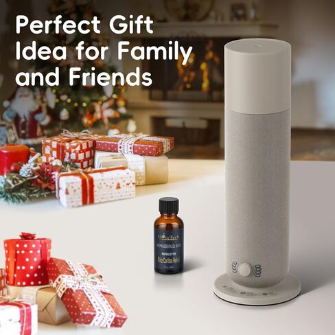 ناشر روائح بدون ماء بتصميم مغلف بالقماش، ناشر رائحة الهواء البارد من OliveTech للمنزل والمكتب، ناشر مجموعة الفنادق، كثافة قابلة للتعديل، إضاءة محيطة، 1 × 30 مل من الزيت العطري المتضمن in Kuwait