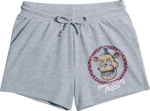Five Nights at Freddy’s Checkered Character Circle Women’s Gray Lounge Shorts in Saudi Arabia