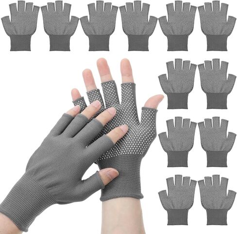 DOPENSPI 6 Pack Half-Finger Workout Gloves, Lightweight Half-Finger Slip Breathable Fingerless Work Glove Compression Gloves for Cycling Sports Motorcycle Fishing in Saudi Arabia