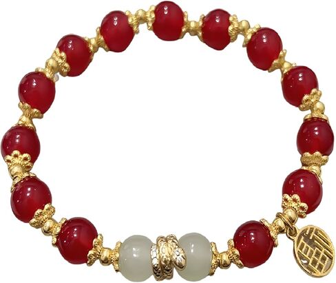 2025 New Year of Snake Beaded Charm Bracelets Colorful Crystal Pi Yao Snake Pendant Bracelet Adjustable Chinese Zodiac Feng Shui Lucky Amulet Stretch Bracelet for Women Men New Year Gifts in Saudi Arabia