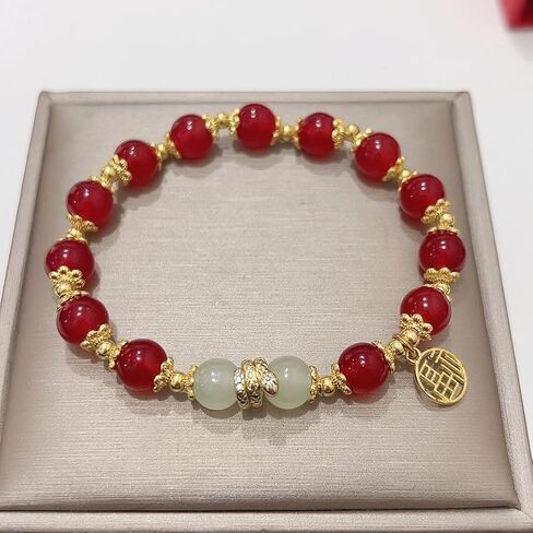 2025 New Year of Snake Beaded Charm Bracelets Colorful Crystal Pi Yao Snake Pendant Bracelet Adjustable Chinese Zodiac Feng Shui Lucky Amulet Stretch Bracelet for Women Men New Year Gifts in Saudi Arabia