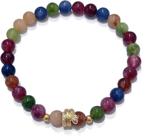 2025 New Year of Snake Beaded Charm Bracelets Colorful Crystal Pi Yao Snake Pendant Bracelet Adjustable Chinese Zodiac Feng Shui Lucky Amulet Stretch Bracelet for Women Men New Year Gifts in Saudi Arabia