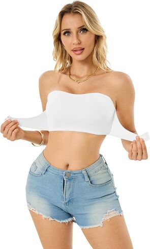 Strapless Bras for Women 3-Pack Wireless Womens Strapless Bras Non-Slip Push Up Bandeau Bra in Saudi Arabia