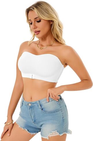Strapless Bras for Women 3-Pack Wireless Womens Strapless Bras Non-Slip Push Up Bandeau Bra in Saudi Arabia