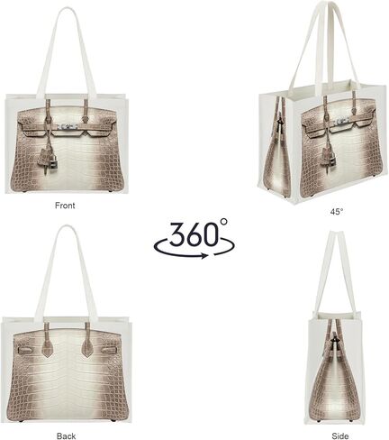 حقيبة قماش أنيقة مع طباعة مستوحاة من الموضة - حقيبة هدايا مرحة للنساء، هدية أنيقة للعطلات، قابلة للطي للاستخدام اليومي in Kuwait