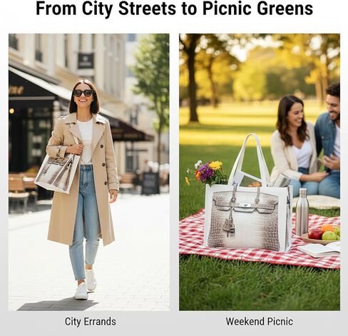 حقيبة قماش أنيقة مع طباعة مستوحاة من الموضة - حقيبة هدايا مرحة للنساء، هدية أنيقة للعطلات، قابلة للطي للاستخدام اليومي in Kuwait