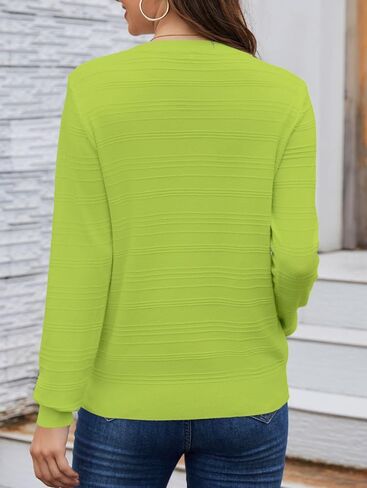 UQOIIL Womens Thin Sweater Classic Fit Crewneck Long Sleeve Top Plain Lightweight Casual Trendy Shirts (S-XXL) in Saudi Arabia