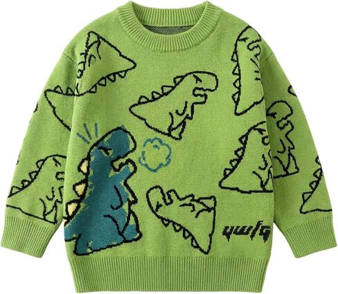 Wyeysyt Boys Sweater Crew Neck Cute Graphic Sweaters Oversized Long Sleeve Chunky Knit Pullover in Saudi Arabia