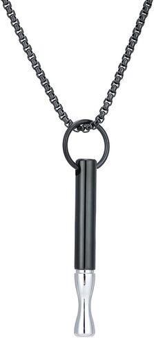 Anxiety Breathing Necklace Mindfulness Breathe Necklace Stainless Steel Stress Relief & Natural Calm Meditation Pendant for Women Men in Saudi Arabia