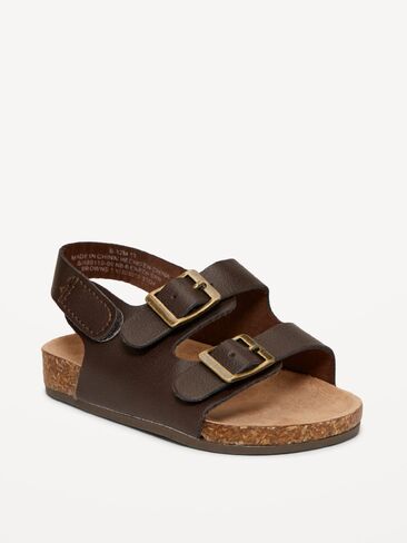 صندل Old Navy بحزام مزدوج للأطفال - بني in Kuwait