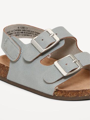 صندل بحزام مزدوج للأطفال من Old Navy - رمادي فاتح in Kuwait