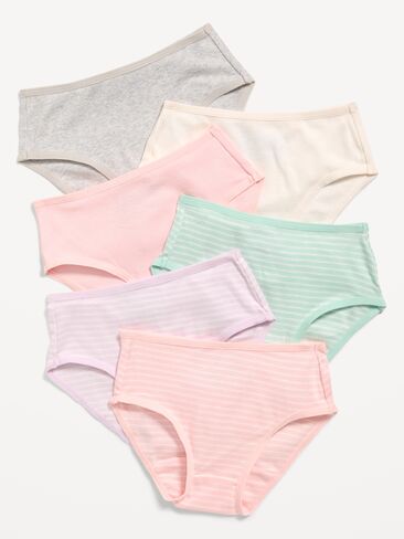 Old Navy Bikini Underwear 6-Pack for Toddler Girls - Pink Stripe in Saudi Arabia