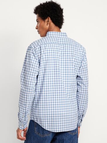 Old Navy Slim Fit Printed Everyday Shirt - Blue Gingham in Saudi Arabia