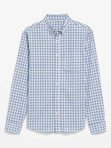 Old Navy Slim Fit Printed Everyday Shirt - Blue Gingham in Saudi Arabia