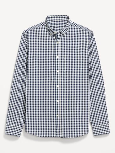 Old Navy Slim Fit Printed Everyday Shirt - Navy Gingham in Saudi Arabia